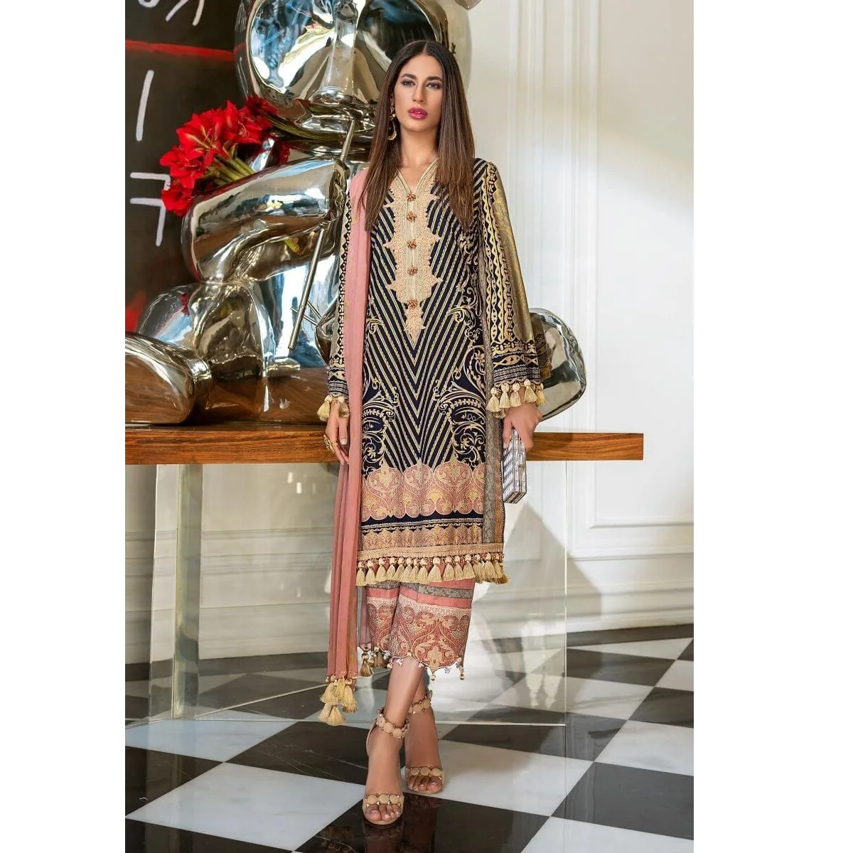 color new pakistani dress hot selling 2021 model lawn suit very