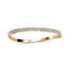 Brazalete delicado de latón con baño de oro rosa de 18k para mujer