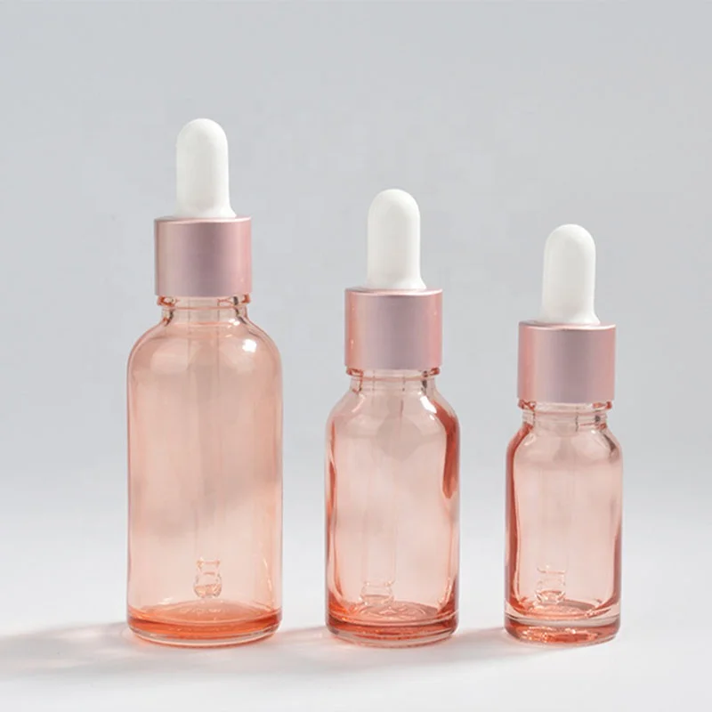 5ml 15ml 30ml 50ml  essential oil rose gold luxury dropper bottle cosmetic glass bottle packaging glass bottle