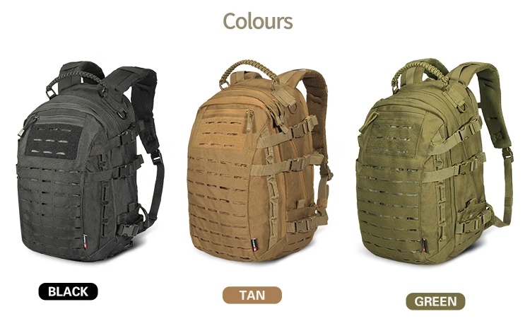 Factory Yakeda Tactical Backpack 25l Black Molle Rucksack Outdoor ...