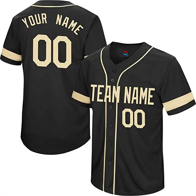 black and gold baseball jersey