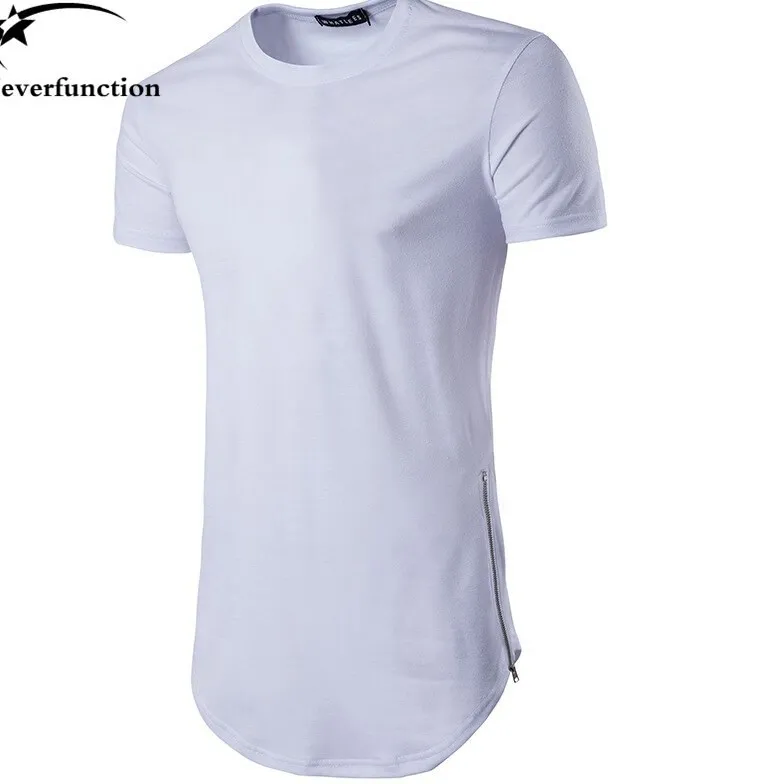 Elongated T Shirt - Custom Side Zip 
