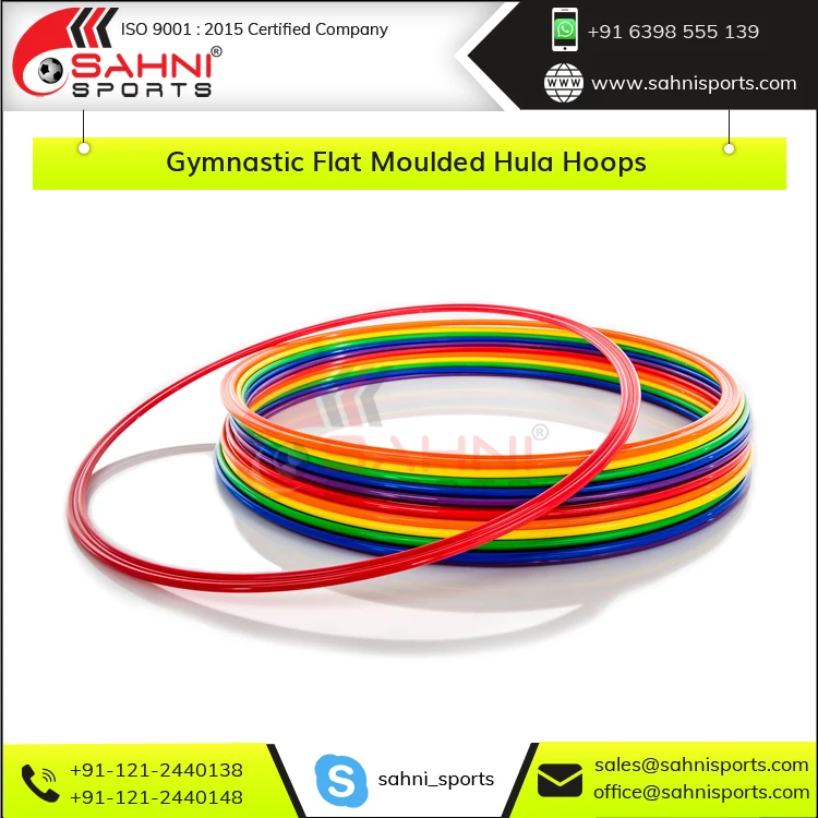 Leading Exporter of Top Quality Hot Selling Gymnastic Flat Durable Plastic Moulded Hula Rings Hoops at Best Price
