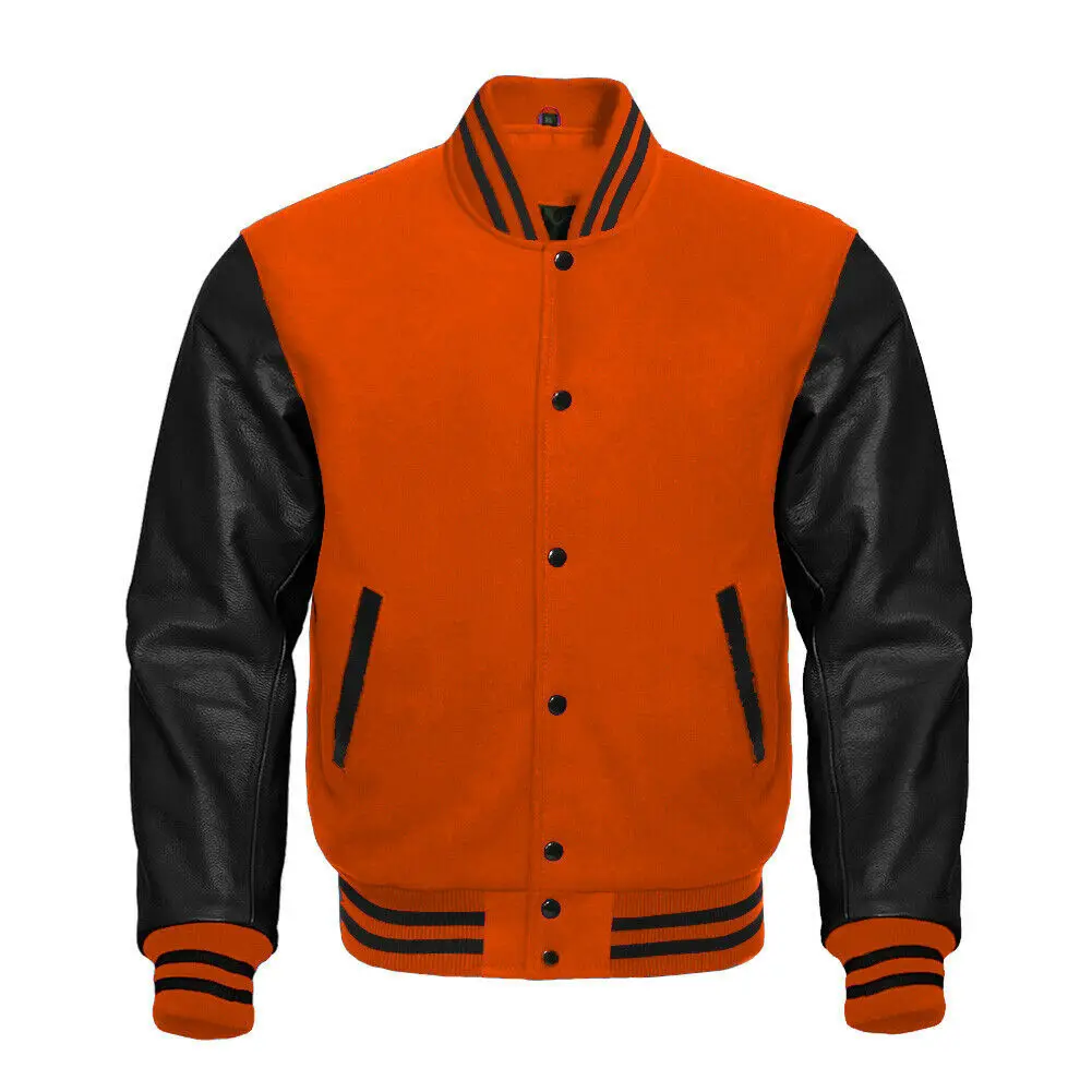 orange baseball jacket