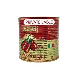 Private Label OEM Italian Peeled Tomatoes for Wholesalers 2,5 kg 2500g Canned for Retail