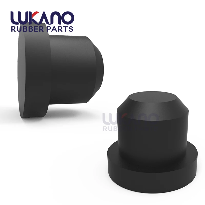 Push In Compression Stem Bumper Custom Rubber Hole Plugs Black 1/4