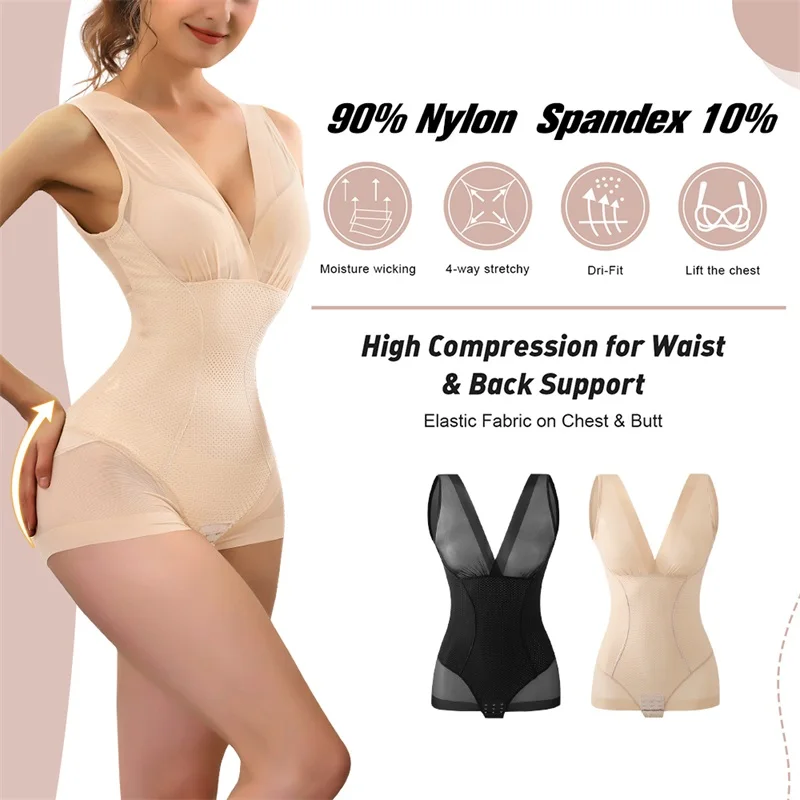 High Quality Plus Size Women Slim Tummy Tucker High Waist Trainer Shapewear Body Bodysuit Shaper With Bra