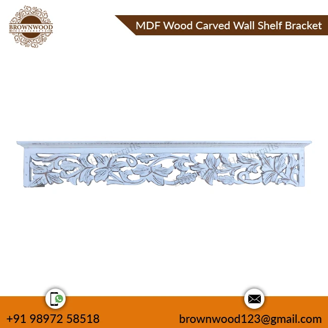 Latest Arrival Antique Design MDF Woof Carved Wall Mount Shelf Bracket for Wholesale & Online Sellers at Reliable Price