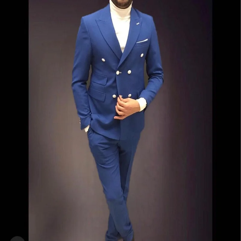 Costume pièces slim pour homme, costume décontracté de couleur