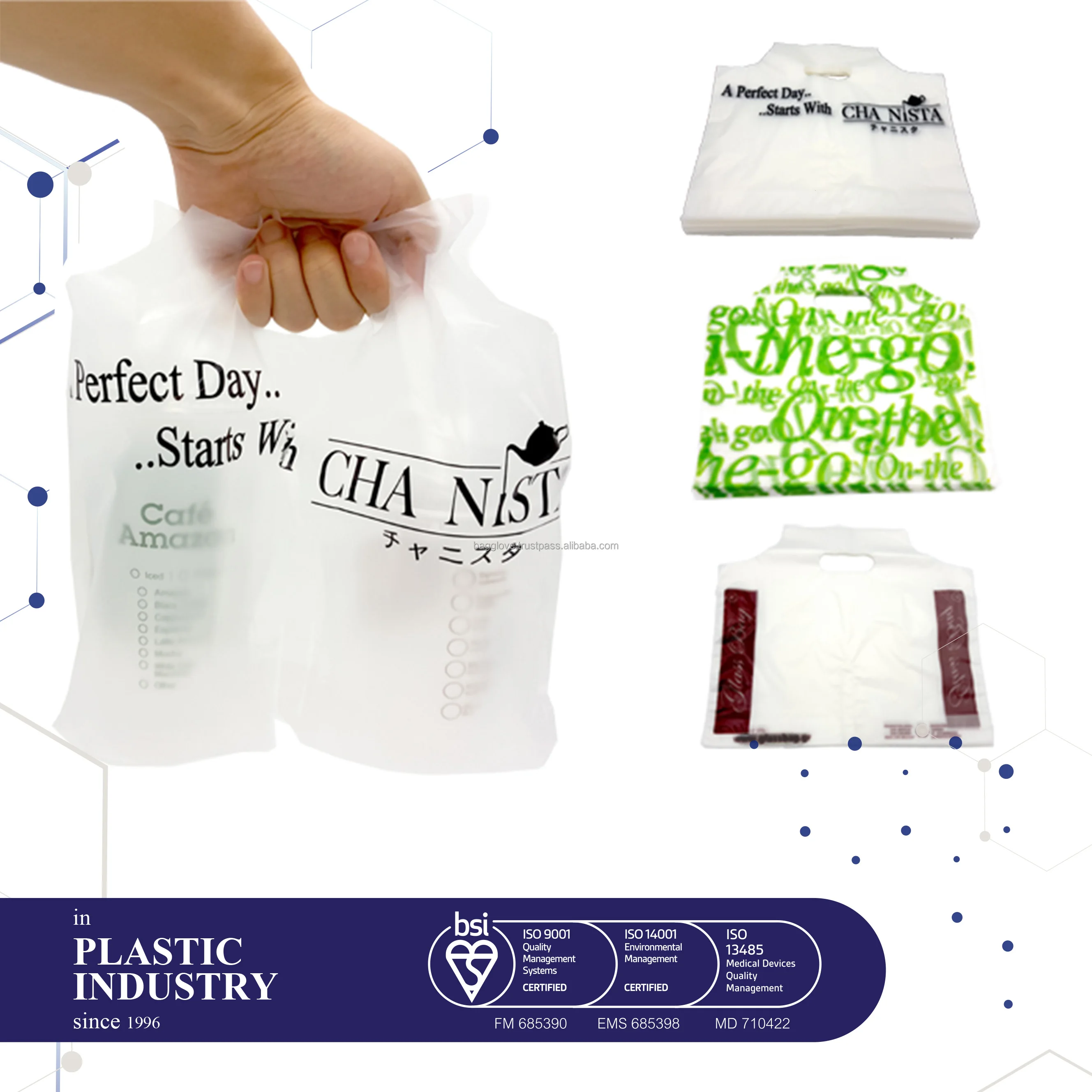 Hdpe Disposable Printable Plastic Coffee Cup Holder Bag Buy Coffee