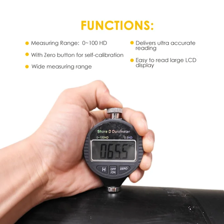 Digital Shore D Rubber Plastics Hardness Meter Durometer 0100hd Range