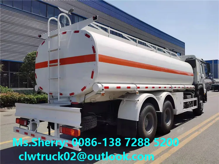 10 Wheeler Fuel Tanker Truck Howo 25000l Oil Transport Truck Mobile