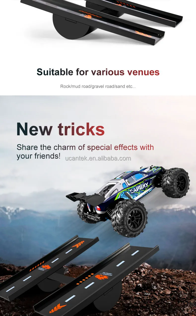 Multiuse Plastic Jumping Ramp For High Speed Racing Remote Control