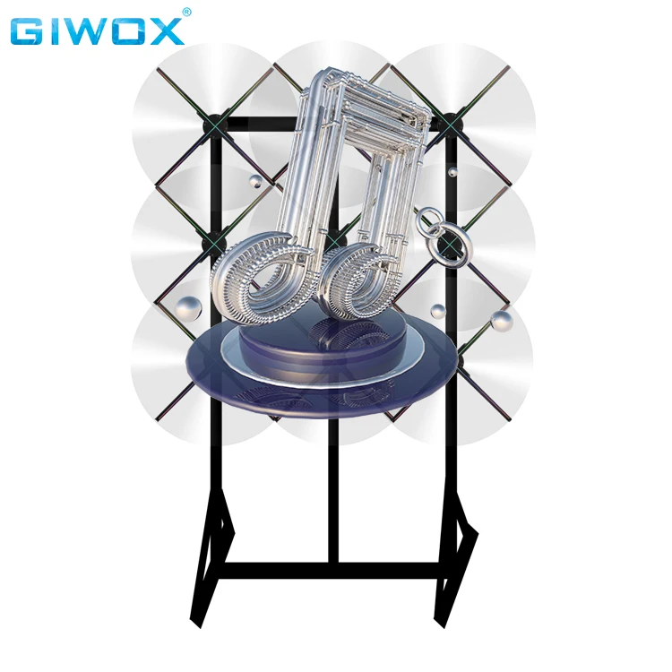 Giwox Sync Hologram Fan with Floor Stand Bracket 3D Led Fan Holographic Display 3d Hologram Fan for Exhibition Advertising