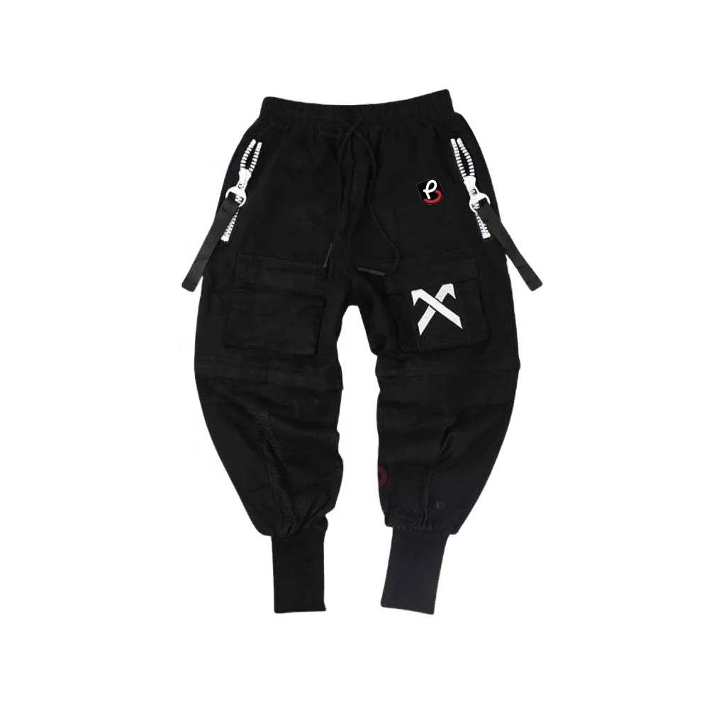 Tech Wear Cargo Pants Men's Black Cargo Pants Streetwear Men's Casual ...