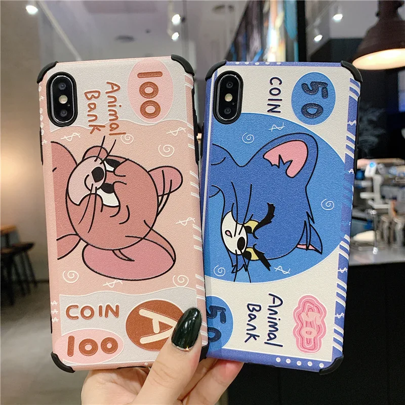 Cartoon Cute Tom And Jerry Dollar Bill Case For Iphone 12 Pro Max 11pro 11 7 8 X Xr Xs Max Buy Tom And Jerry Case For Iphone 12 Asthetic Case For