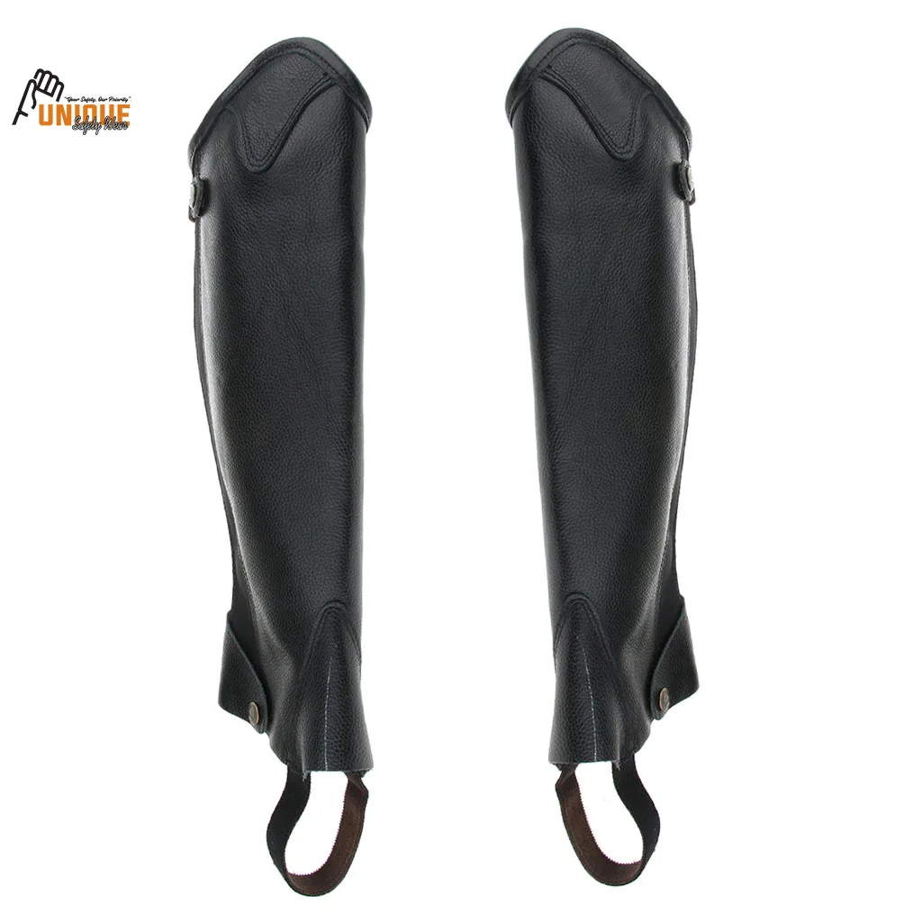 Кожаные полушапки на молнии для взрослых полушапки из воловьей кожи полушапки для верховой езды для взрослых аксессуары для верховой езды