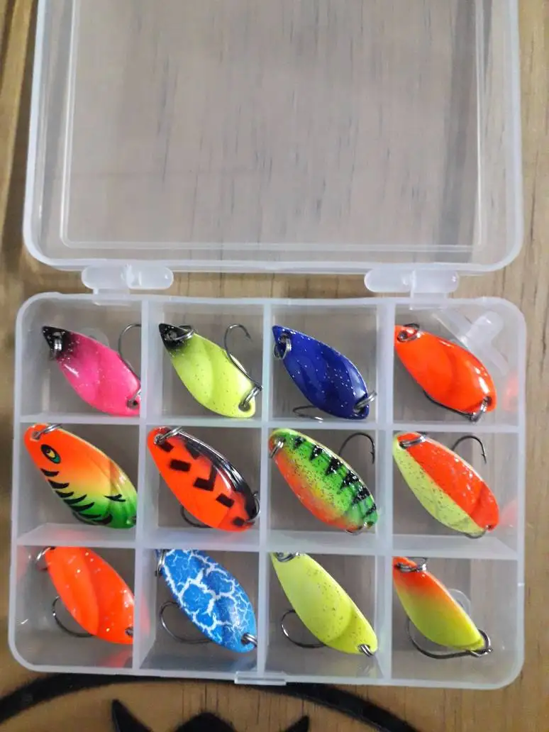 12PCS Multi color Trout Lures Metal