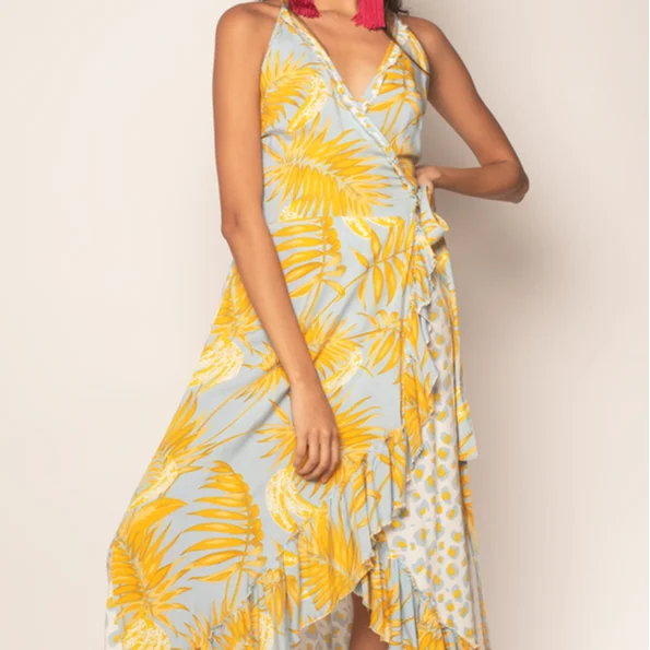 banana leaf maxi dress