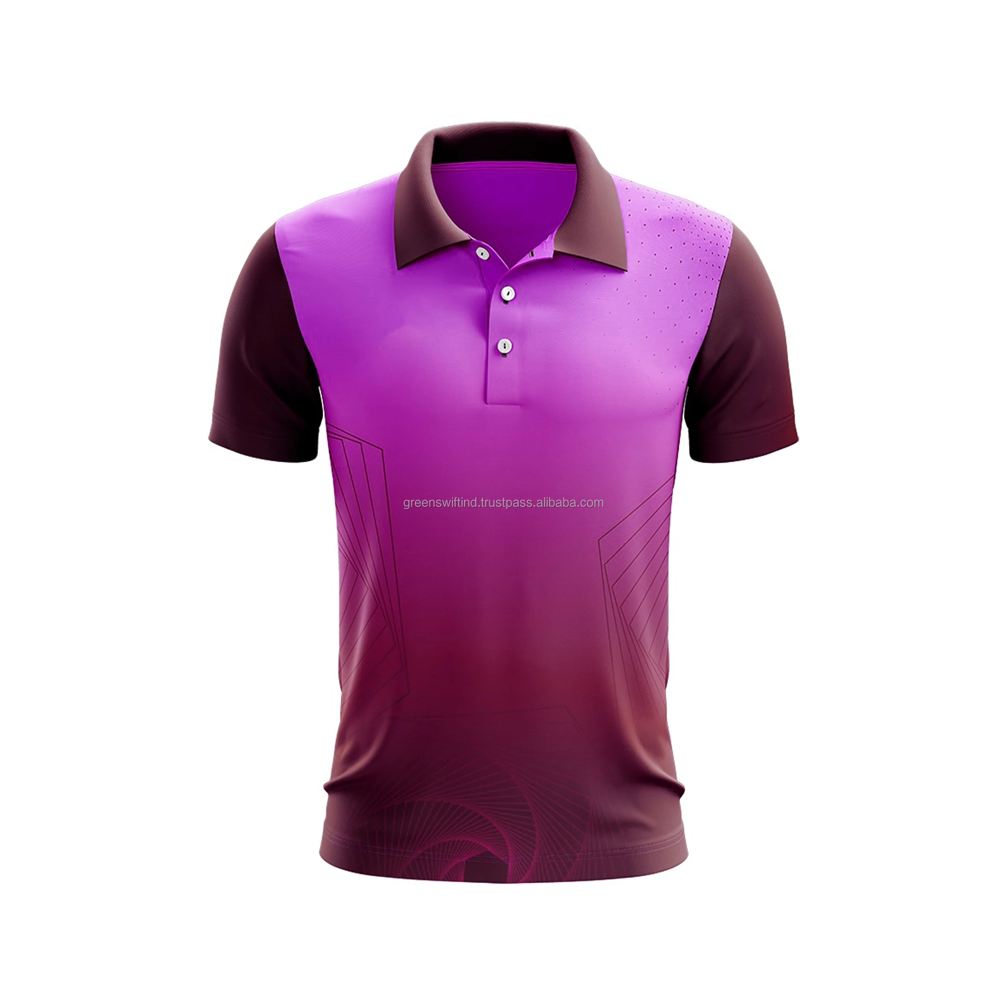 Polyester Purple Cricket Jersey, Printed