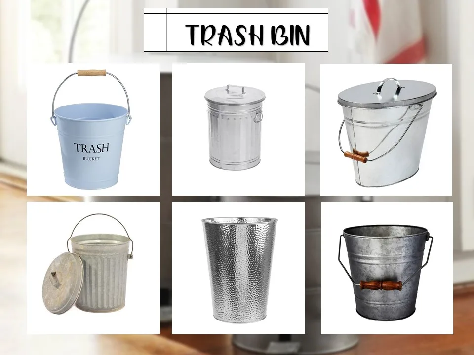 Galvanized Vintage Waste Bin Superior Quality Handmade Vintage Trash