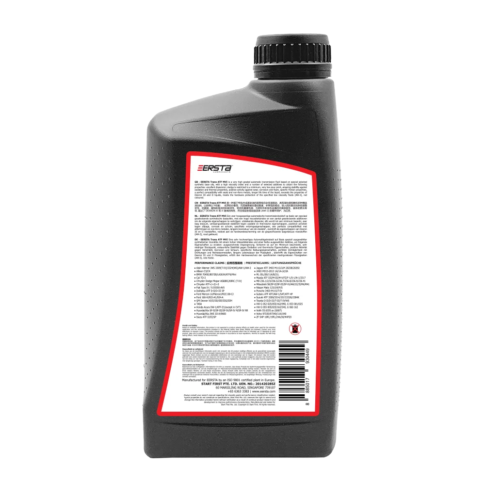 Atf Lubrication Fully Synthetic Base Light Amber Liquid Atf Trans Atf Fluid Mvi Automatic