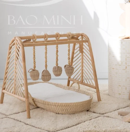 High Quality Rattan Baby Play Gym- Gym 