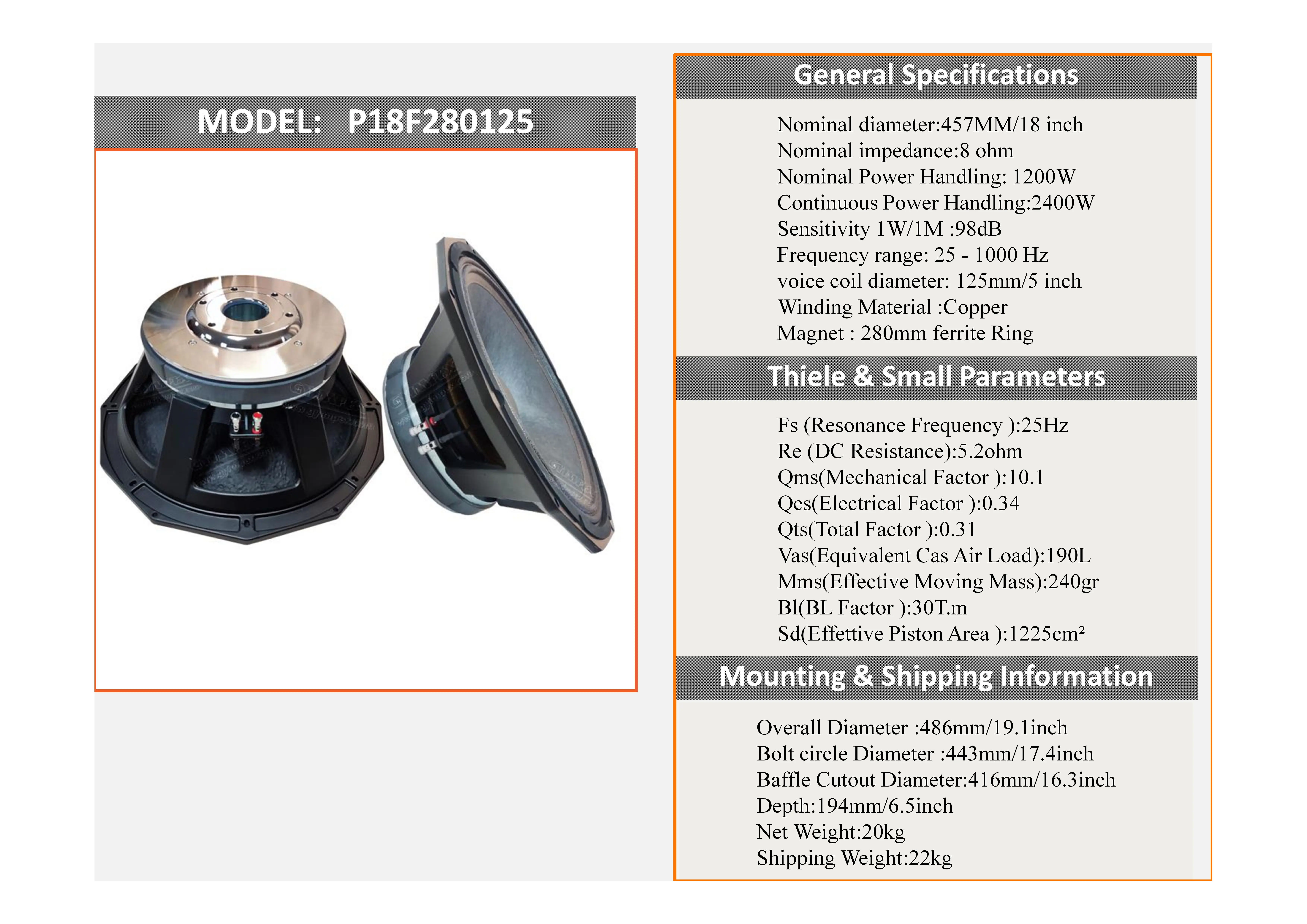 Best DJ Speakers 18 Inch Subwoofer with 1200 Watt Power