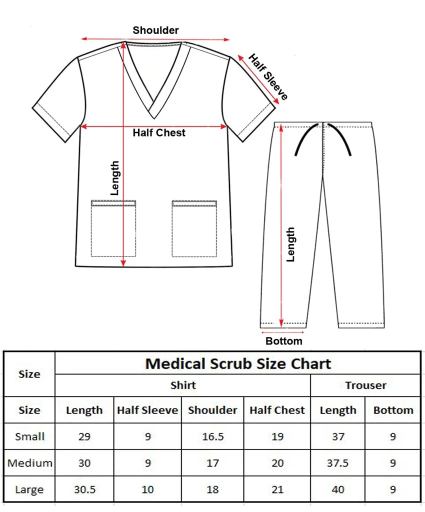 Comfortable Women's Nurse Medical Scrubs Solid Black Color Hospital Uniforms Convenient Nurse Suit Sets