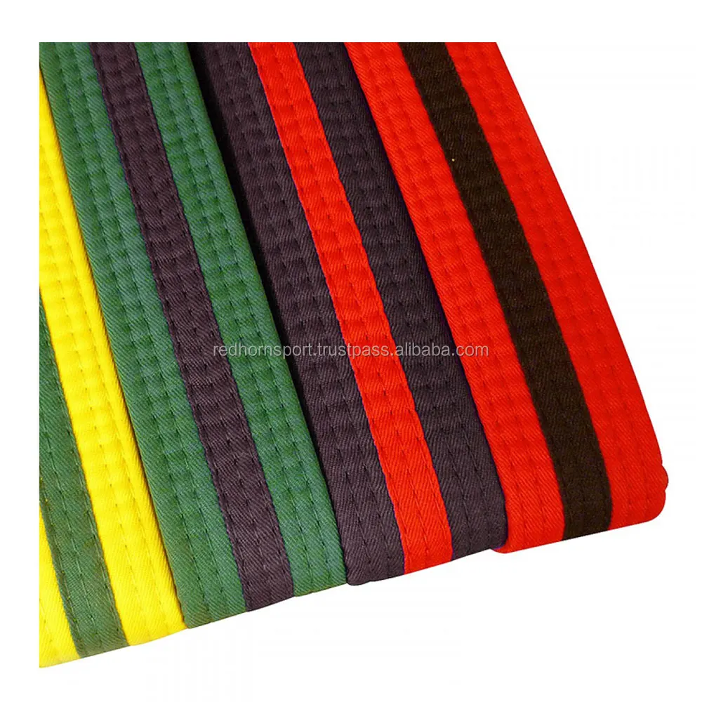 
 Дешевые ремни для тхэквондо, карате, джудо, боевых искусств, карате, цветной пояс из 100% хлопка  