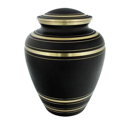 Черная латунная урна для кремации для человеческого зола, металлические латунные урны оптом, похоронные принадлежности