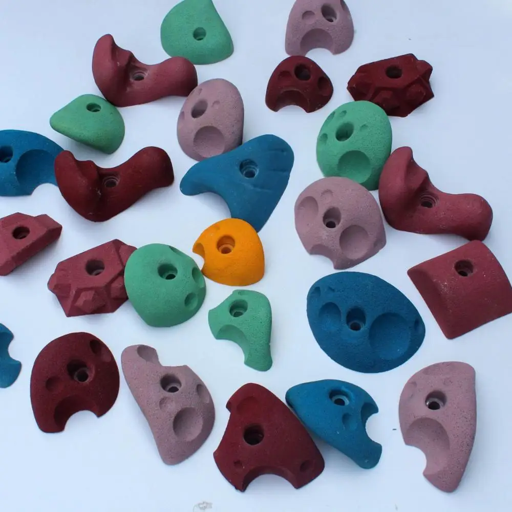 Colorful Holds Light Weight but Strong Fiberglass Unique Look on Rock Climbing wall indoor or outdoor for kids amusement