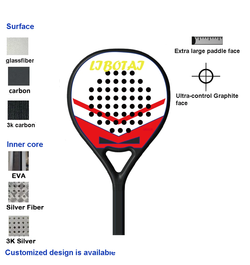 Customized Tennis Racket Paddel Racket Best Quality Padel Rocket