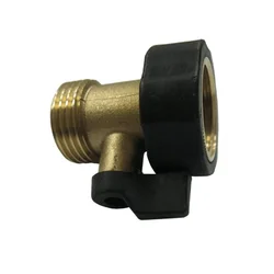 Shut Off Valve Hose Connector Solid Brass Heavy Duty One Hand Flow Control Hose Sprinkler Accurate Attachment to Faucet Garden