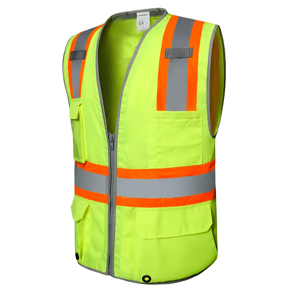 Wholesale Security Vest Reflective Vest Men Security Black Safety Vest