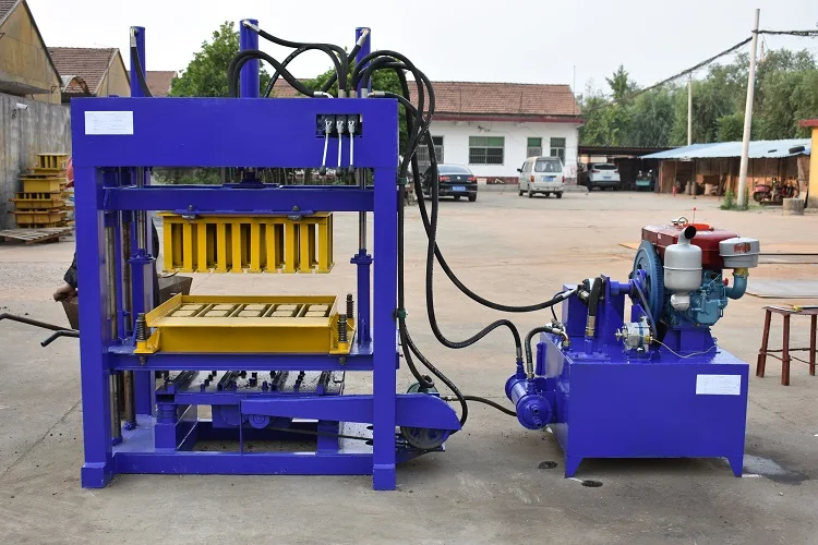 Дизельный блок делая машину QT4-40 гидравлический дизельный станок для изготовления строительных блоков дизельный силовой блок изготовляющая машина