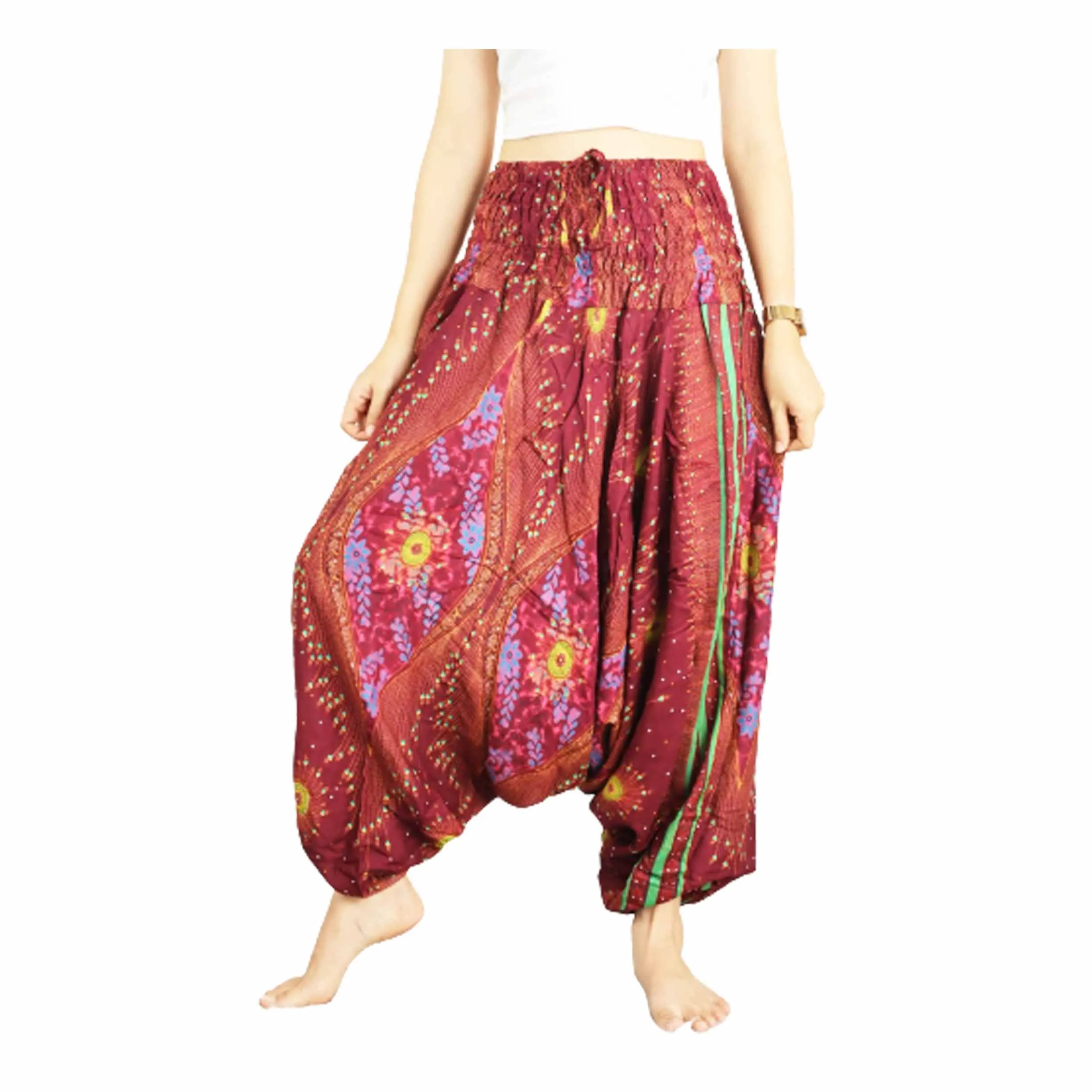 Indian Hippie Hippy Loose Yoga Pants Ladies Festival Trousers Comfy Pants  Travel Pants with Pockets
