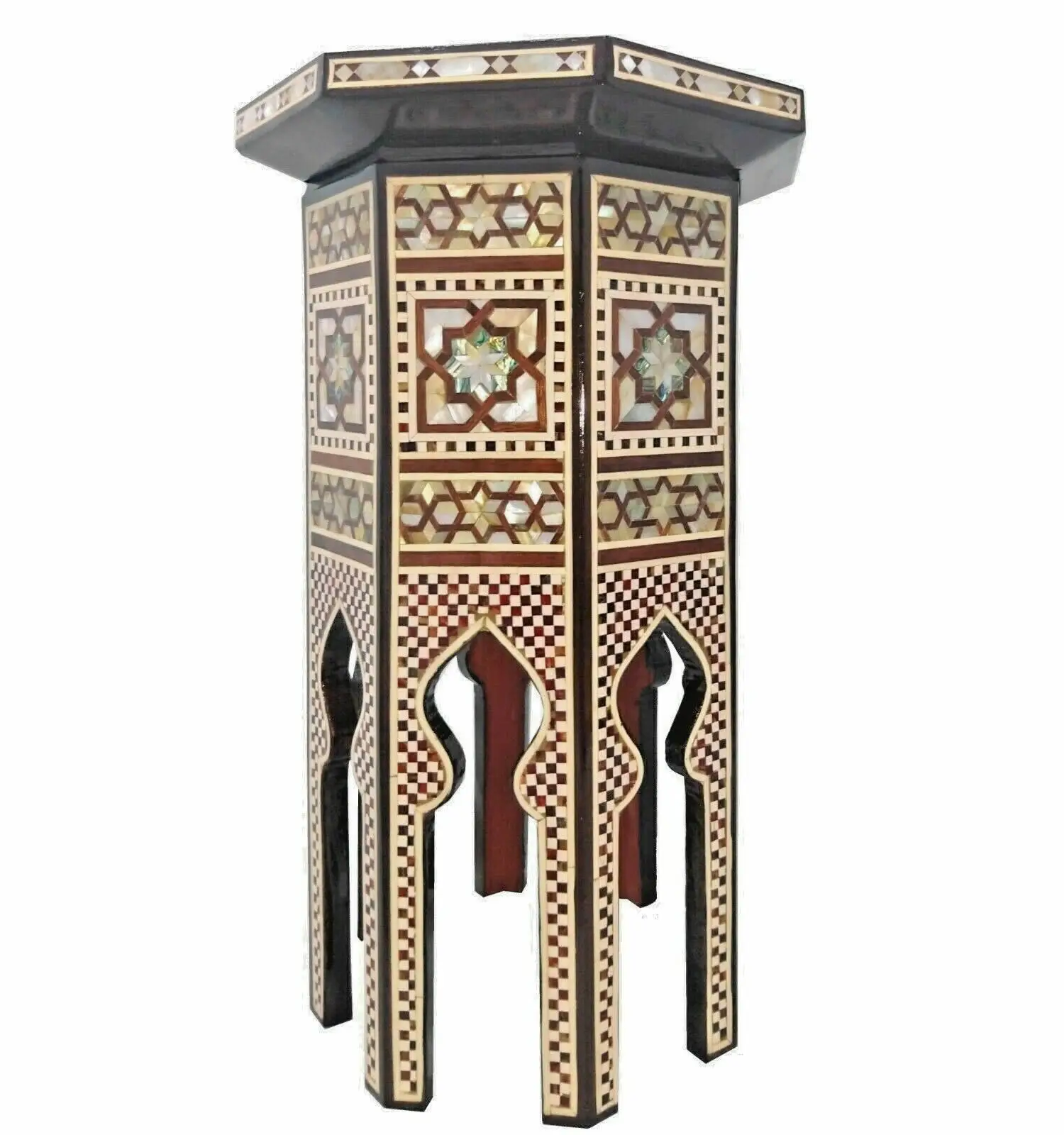 W163 Vintage Moroccan Handcrafted Mother Of Pearl Inlay Coffee Side Table Trinket Buy Wooden Trinkets