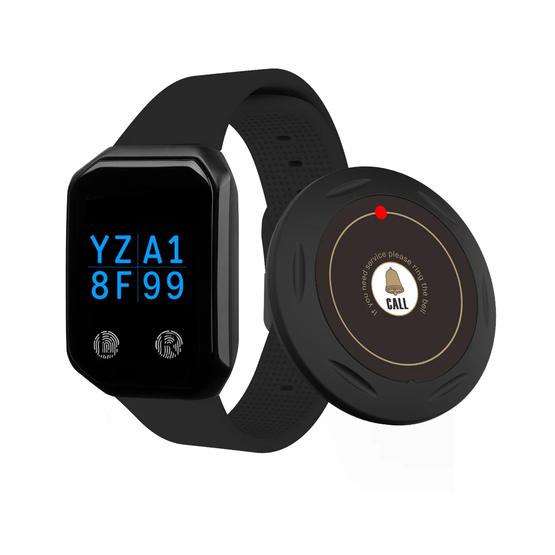 BYHUBYENG Pager System Restaurant Call Button and Waterproof Watch Waiter Calling System for Restaurant Hotel Cafe Spa Game Room