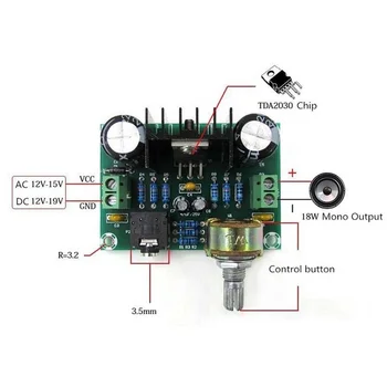 5 Pezzi TDA2030A &ndash; Amplificatore Audio Mono 18W Hi-Fi 35W, Nuovo