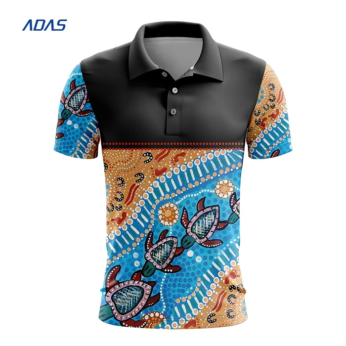 Sublimated Fishing Polo Shirts Fishing T Shirt Logo Printing Sports