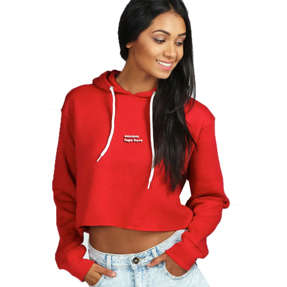 Sudadera Con Capucha De Manga Larga Para Mujer,Top Corto Informal,Venta Al  Por Mayor - Buy Mujeres Sudadera Tops Camisa,Mujeres De Camisa,Las Mujeres  Cultivo Rojo Camiseta Top Product on Alibaba.com