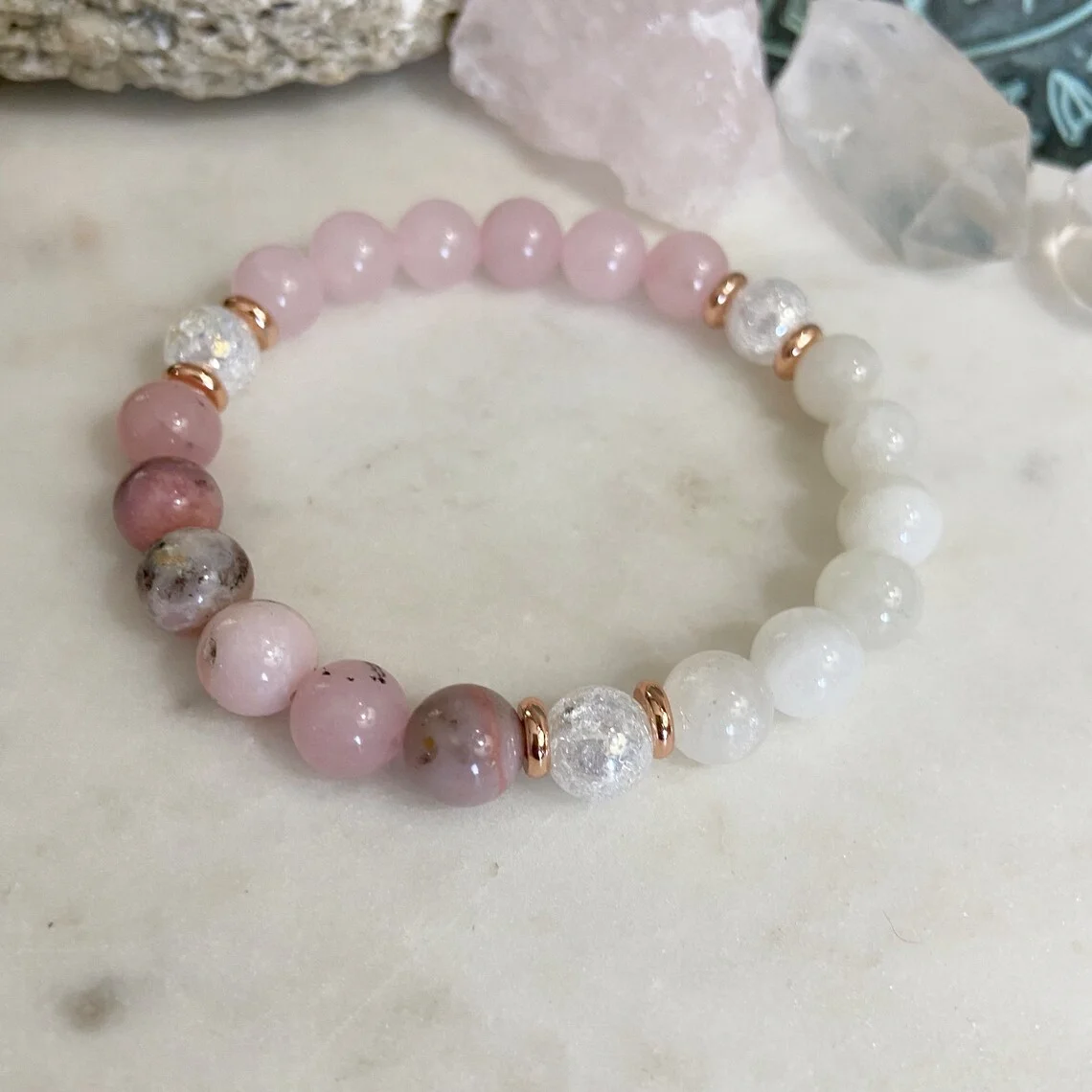 2024 Pink Moonstone Bracelet B3993