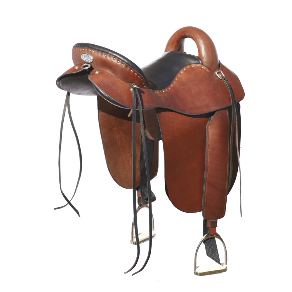 Седло лошади в западном стиле из натуральной кожи