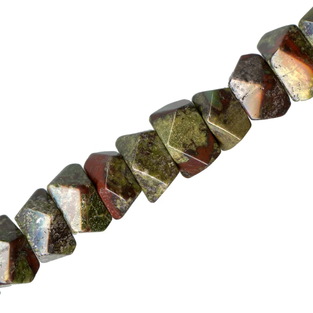 faceted beads dragon blood jasper faceted tumble stone step cut