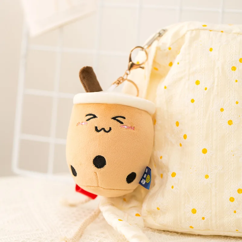 ストラップ付きパールミルクティーコーヒーカップボバぬいぐるみ