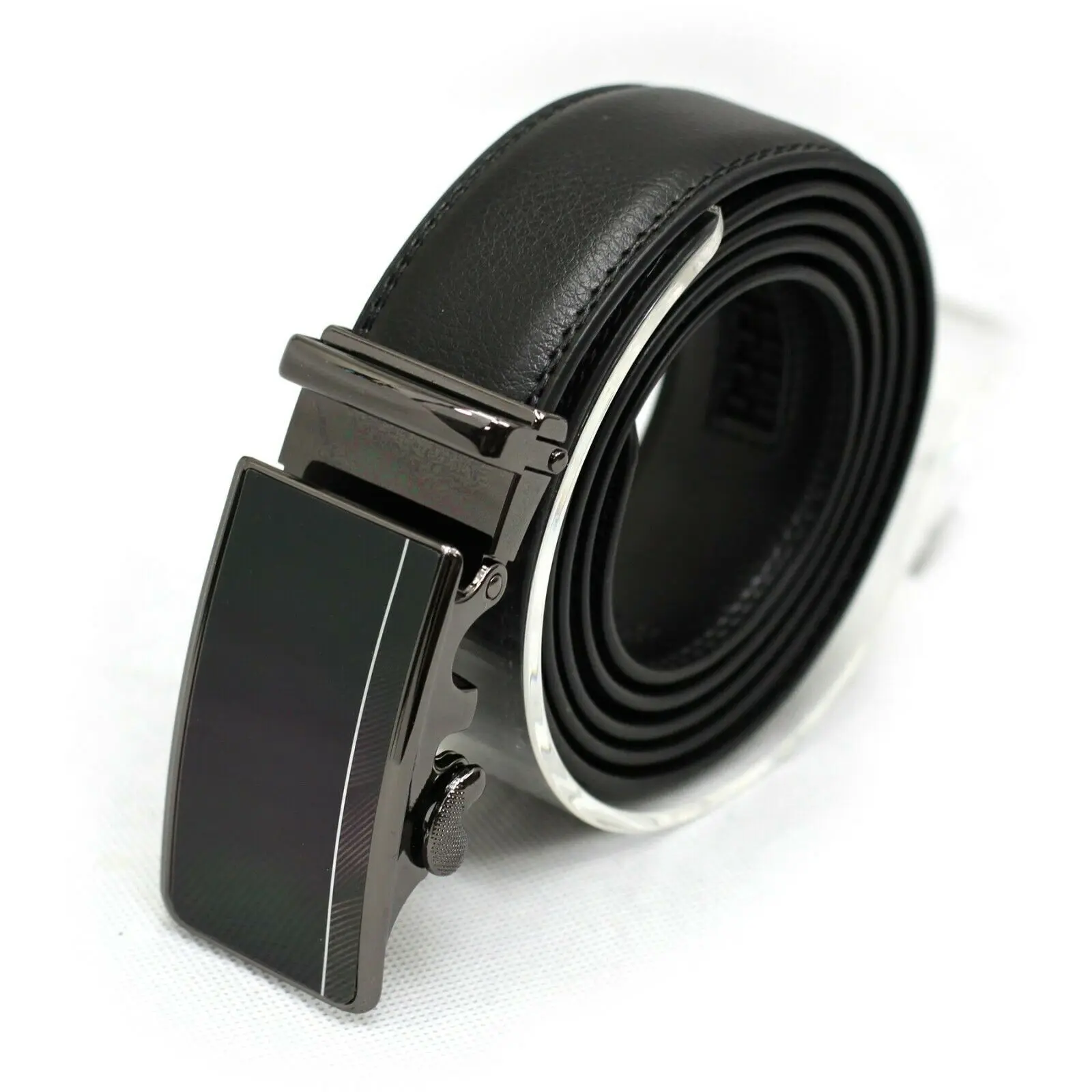 Men's Ratchet Belt Genuine Leather Mens Belt with Slide Ratchet Belts for men