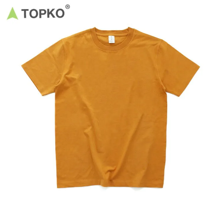 
 Высококачественная простая хлопковая Мужская футболка большого размера TOPKO с индивидуальным логотипом  