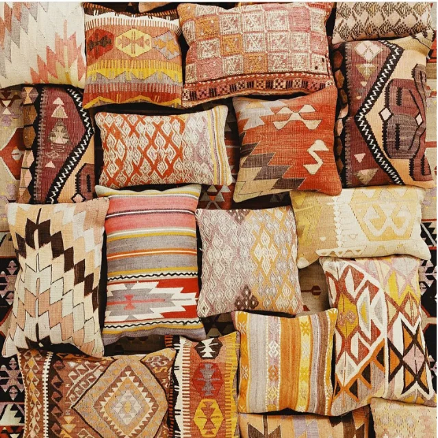 Turkish kilim cushion outlet covers