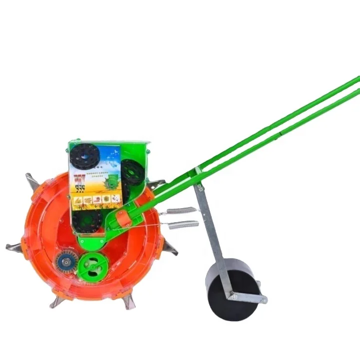 Mini Manual Corn Planter Seeders Adjustable Single Row Sowing Machine